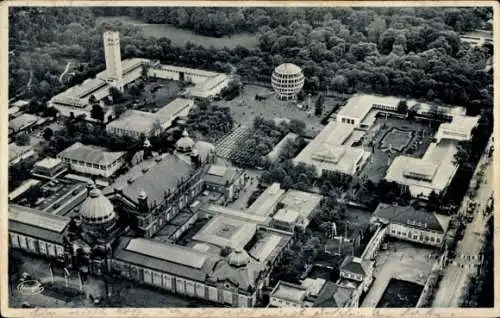 Ak Dresden Altstadt Friedrichstadt, Luftaufnahme der Internationalen Hygiene-Ausstellung, 1931...