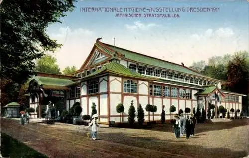 Ak Dresden Altstadt Friedrichstadt, Japanischer Staatspavillon, Hygiene Ausstellung