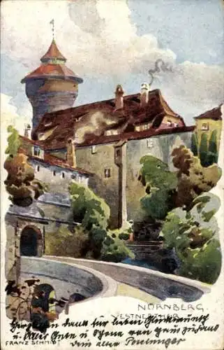 Künstler Ak Schmidt, Franz, Nürnberg in Mittelfranken, Vestner Turm