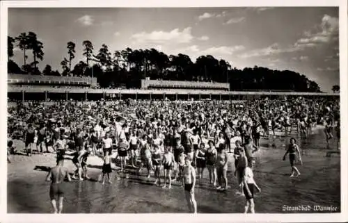 Ak Berlin Zehlendorf Wannsee, Strandbad