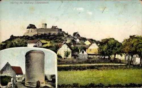 Ak Otzberg im Odenwald,  Burg, Gebäude, Landschaft, Wasserturm