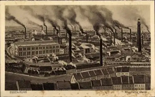 Ak Essen im Ruhrgebiet, Kruppsche Werke, Industriegebiet