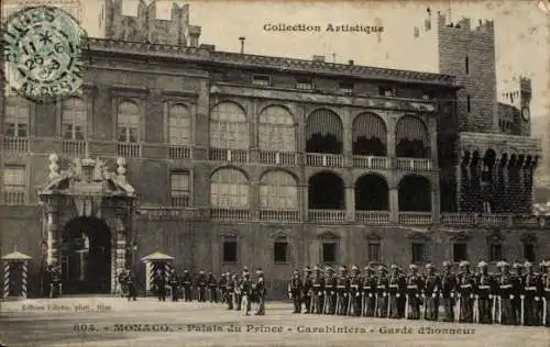 Ak Monaco, Palais du Prince, Carabiniers, Wachen