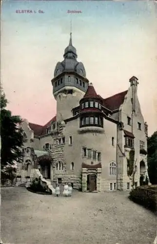 Ak Elstra in der Oberlausitz Sachsen, Schloss