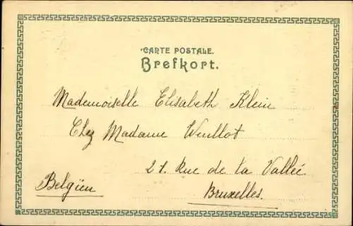 Ak Lund Schweden, Schöne Allee mit Bäumen, Weg in der Mitte, Text: Helgonabacken, Jahr: 1901