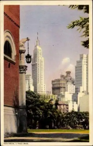 Ak São Paulo Brasilien, Vorderansicht eines Stadtbildes, Hochhäuser, charakteristische Architektu