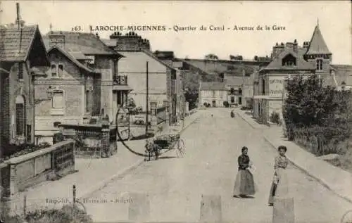 CPA Laroche Migennes Yonne, Quartier du Canal, Avenue de la Gare
