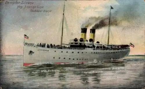 Ak Dampfer Silvana, HAPAG, Seebäder Dienst