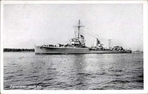 Ak Deutsches Kriegsschiff, Zerstörer