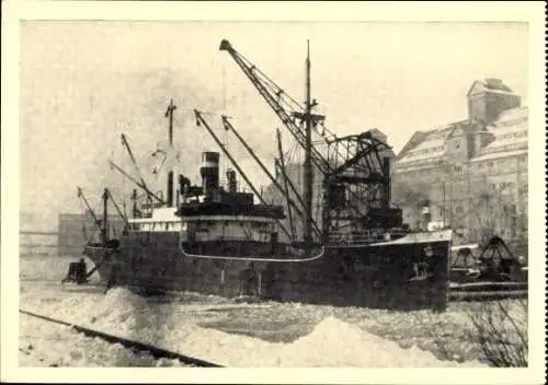 Ak Kaliningrad Königsberg Ostpreußen, Schiff Elbing, Poseidon-Reederei, Hafen
