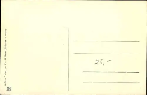 Ak Würzburg am Main Unterfranken, Hochwasser in der Domstraße 1909