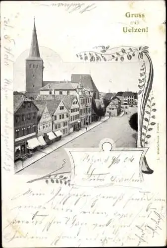 Ak Uelzen in Niedersachsen, Kirche, Teilansicht der Stadt