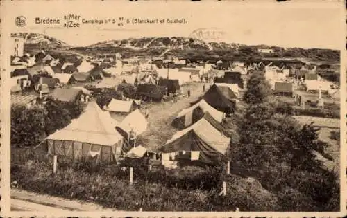 Ak Bredene Westflandern, Zeltlager, Zelte, Landschaft,  Campings, Meer