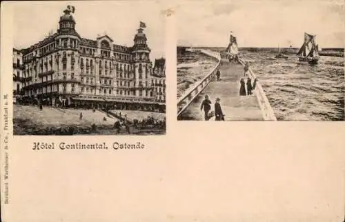 Ak Oostende Ostende Westflandern, Hotel Continental