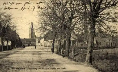 Ak Roeselare Roeselaere Rousselare Roulers Westflandern, Straße, Passanten