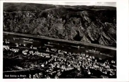 Ak Bad Salzig Boppard am Rhein, Fliegeraufnahme