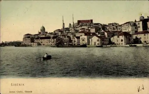 Ak Šibenik Kroatien, Teilansicht, Uferpartie