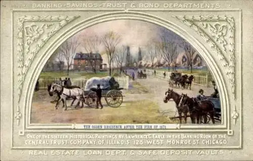 Passepartout Ak Chicago Illinois USA, Ogden Residence after the Fire of 1871