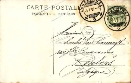 Ak Langenthal Kt. Bern Schweiz, Oberaarg.-Emmenthalisches Bezirksturnfest, 17. Juni 1906