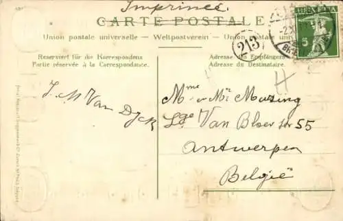 Präge Wappen Passepartout Ak Basel Stadt Schweiz, Münster