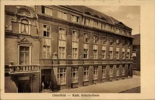 Ak Osterfeld Oberhausen im Ruhrgebiet Westfalen, katholisches Arbeiterhaus