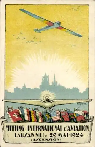 Maximum CPA Lausanne Kanton Waadt, Meeting International d'Aviation 1924