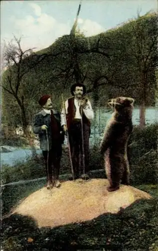 CPA Tableaux Pyreneens, Dompteurs d'ours de l'Ariege