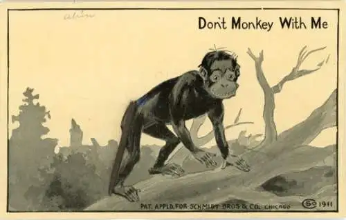 Mechanische Ak Affe am Baum, Affenschwanz