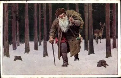 Künstler Ak Hey, Paul, Weihnachtskarte Nr. 162, Knecht Ruprecht, VDA