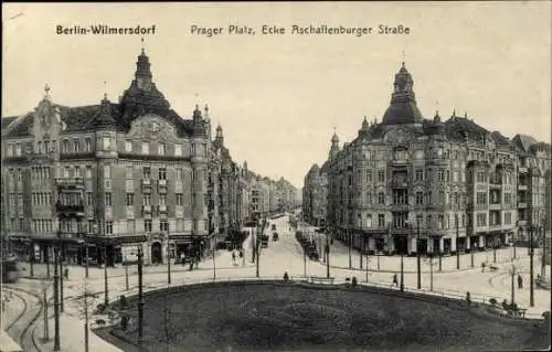 Ak Berlin Wilmersdorf, Prager Platz, Aschaffenburger Straße