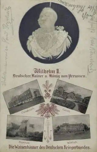 Präge Ak Kaiser Wilhelm II., Osnabrück, Canth, Römhild, Wittlich