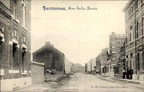 CPA Farciennes Wallonie Hainaut, Rue Jukes Henin