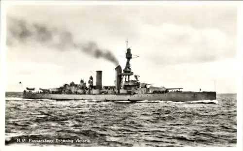 Ak Schwedisches Kriegsschiff Drottning Victoria