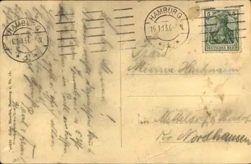 Ak Dampfer President Lincoln, HAPAG