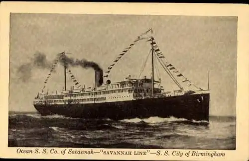 Ak Savannah Line, S. S. City of Birmingham