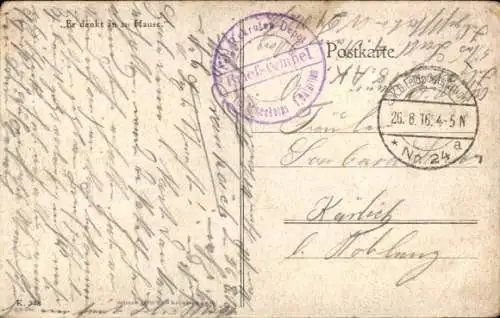 Ak Deutsche Soldaten in Uniformen, Soldat mit Kind, Er denkt an Zuhause