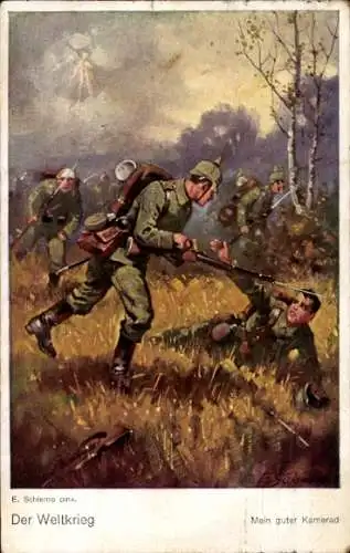 Künstler Ak Schlemo, Der Weltkrieg, Mein guter Kamerad