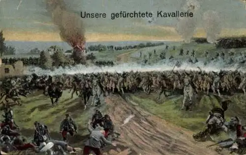 Ak Marienburg Malbork Westpreußen, Ordensburg, Reiter, die mit ihren Pferden über ein Schlacht...