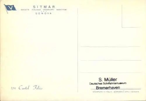 Ak Dampfer Castel Felice, SITMAR