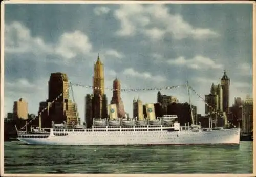 Ak Dampfer Svenska Amerika Linien SAL, Fahrt Kungsholm-Gripsholm