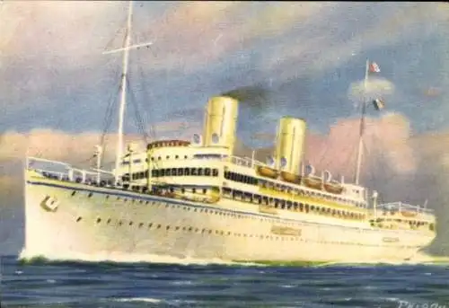 Künstler Ak Dampfer Esperia, Lloyd Triestino