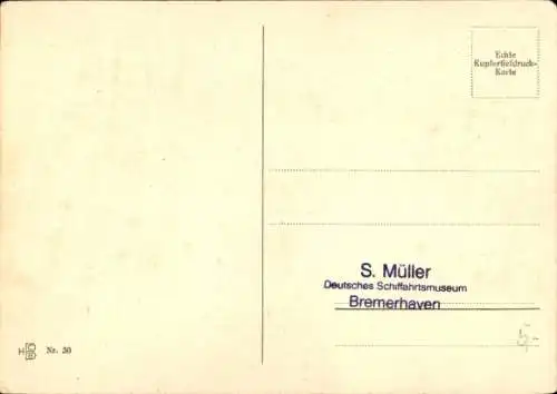 Ak Bremerhaven, Schleppdampfer auf der Weser