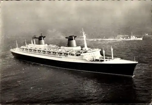 Ak Paquebot France, Dampfschiff auf See, CGT, French Line