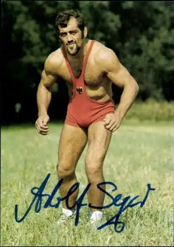 Ak Ringer Adolf Seger, Autogramm