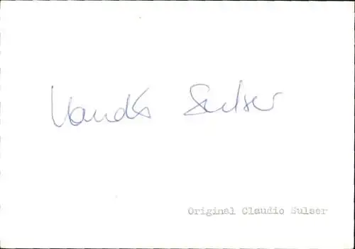 Ak Fußballspieler Claudio Sulser, Autogramm