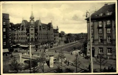 Ak Gliwice Gleiwitz Oberschlesien, An der Klodnitz