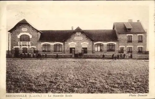 Ak Brévainville Loir-et-Cher, La Nouvelle Ecole