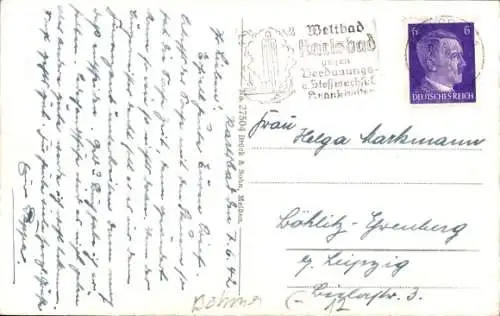 Ak Karlovy Vary Karlsbad Stadt, Straße