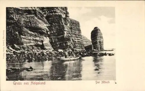 Ak Nordseeinsel Helgoland, Der Mönch