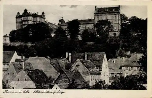 Ak Pirna an der Elbe, Teilansicht